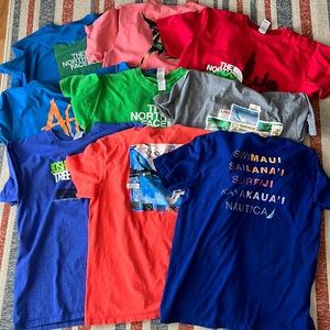 North Face, Nautica and Aftco T-shirts